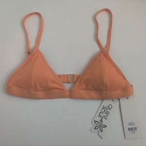 🆕 Quintsoul Women's Cantaloupe Orange Bralette Bikini Top Beach Pool Summer_XS